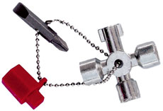 Bauschlsselkreuz, Baustellenschlssel, Schaltschrankschlssel, Schaltschrankschlüssel Universal, Key, Kreuz, Rohr