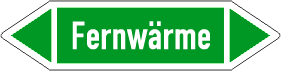 Flierichtungspfeil, Flierichtungsetikett, Rohrkennzeichnung, Durchflubezeichnung, Kennzeichnungsschilder, Rohrmarkierer, Pfeilschilder, Luftrichtungspfeil, Luftpfeil, Fernwärme