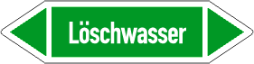 Flierichtungspfeil, Flierichtungsetikett, Rohrkennzeichnung, Durchflubezeichnung, Kennzeichnungsschilder, Rohrmarkierer, Pfeilschilder, Luftrichtungspfeil, Luftpfeil, Löschwasser